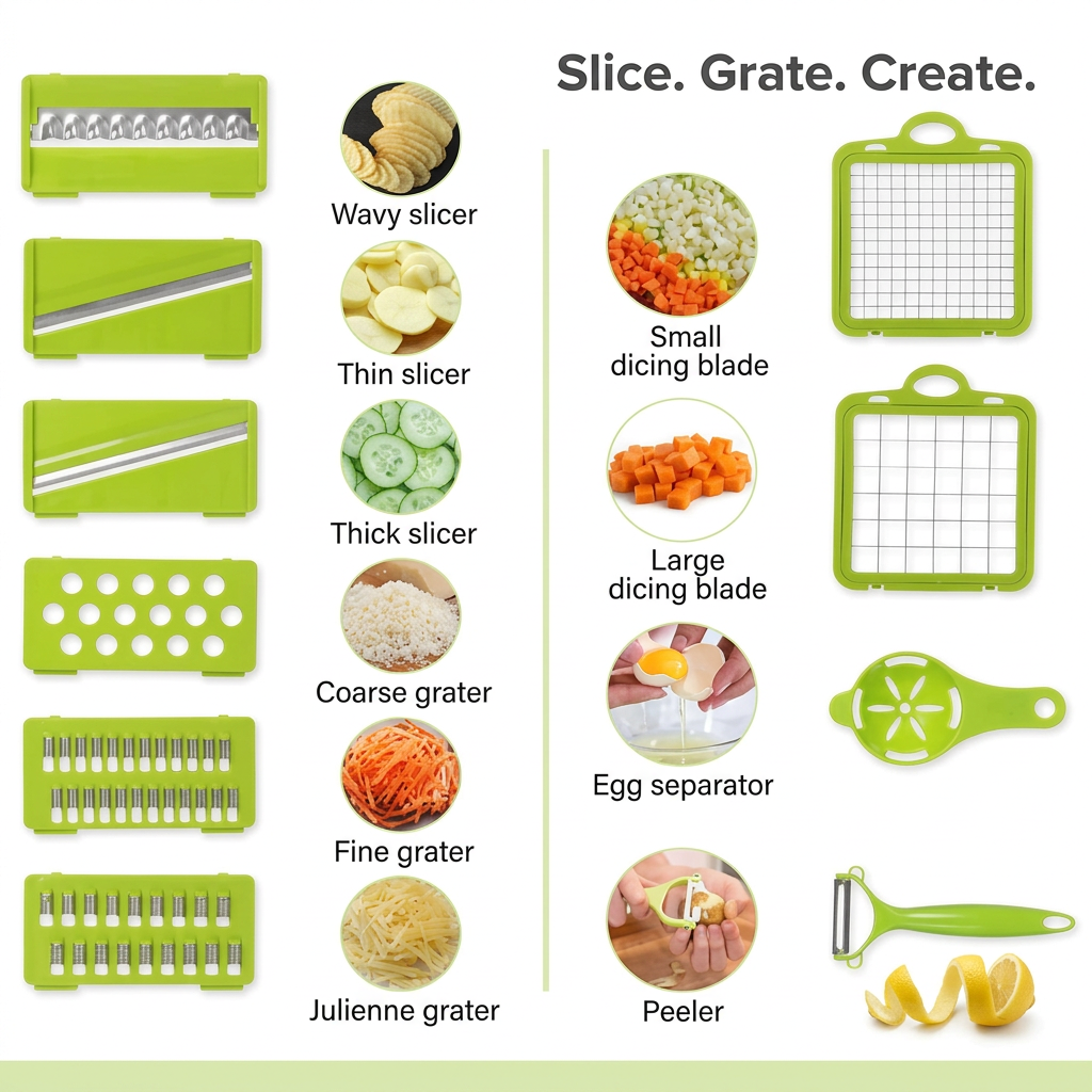 Enhanced vegetable slicer accessory image
